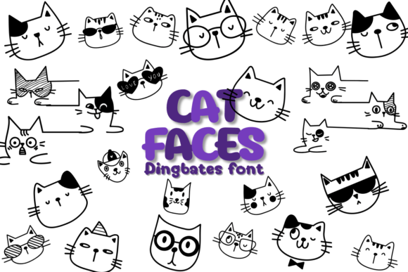 Cat Faces: A Playful Sketch Font for Creative Projects