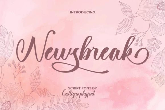 Newsbreak Font: Infusing Floral Elegance into Your Brand