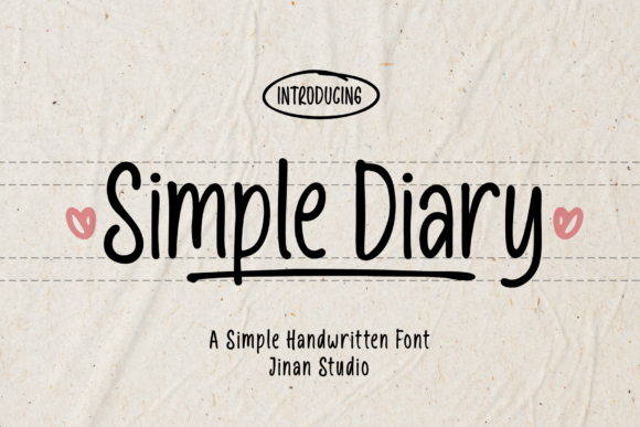 Simple Diary: A Handwritten Font for Personal & Professional Projects